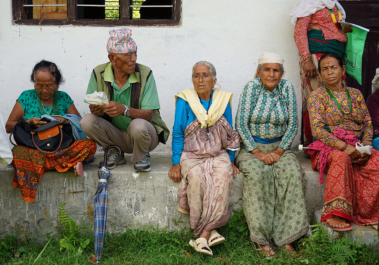 ältere Menschen in Nepal 