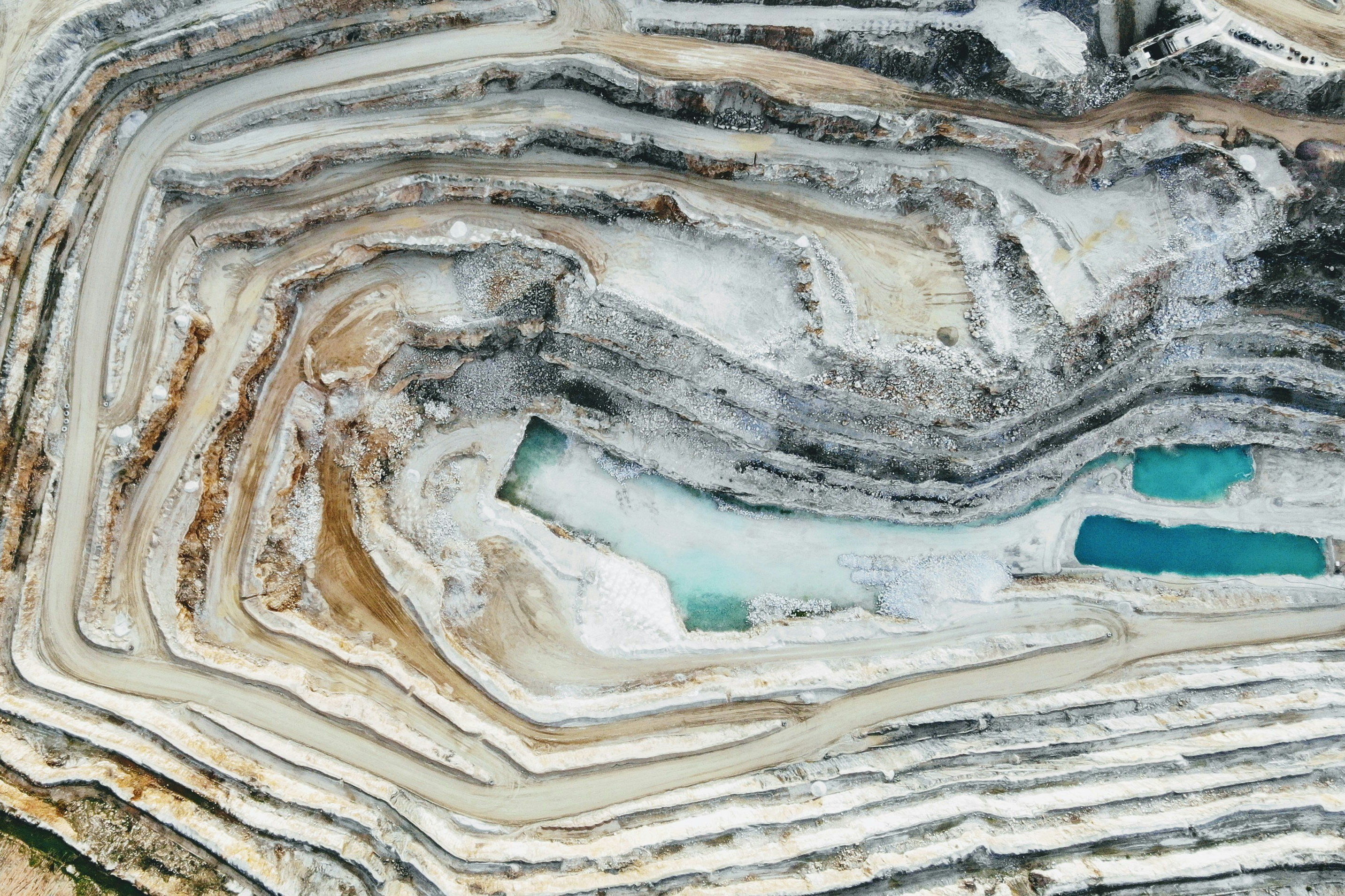 Aerial view of a quarry