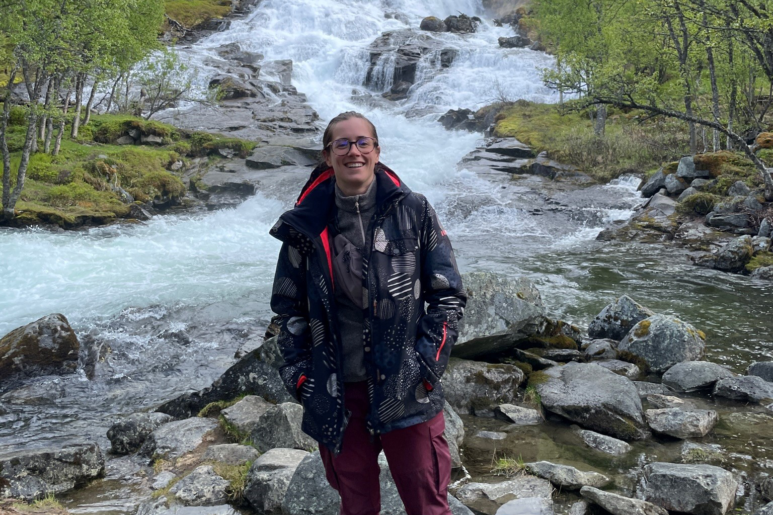 Photograph showing Pauline Enguehard in hiking gear
